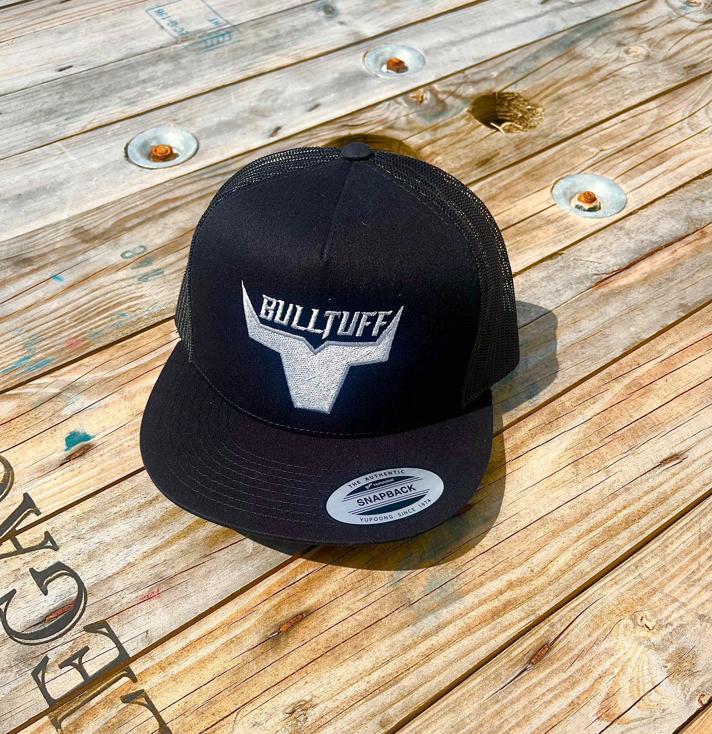 BULLTUFF All Black w/ Silver Logo Hat